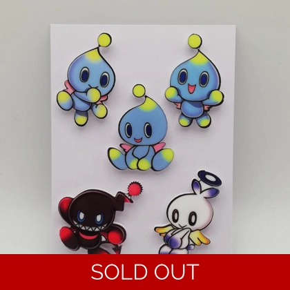 Sonic the Hedgehog - Chao - pin badges 5-piece set Sonic the Hedgehog - Chao - pin badges 5-piece set